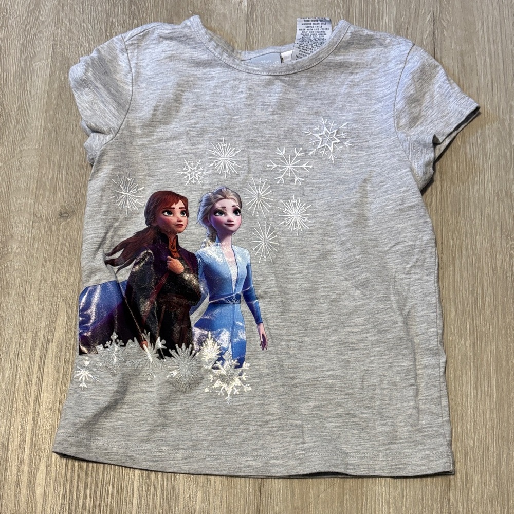 Frozen Character Gray Kids T-Shirt